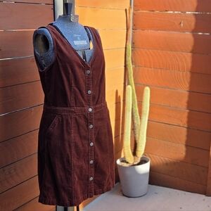 Levi Strauss Sleeveless Corduroy Dress with Pockets (L)
